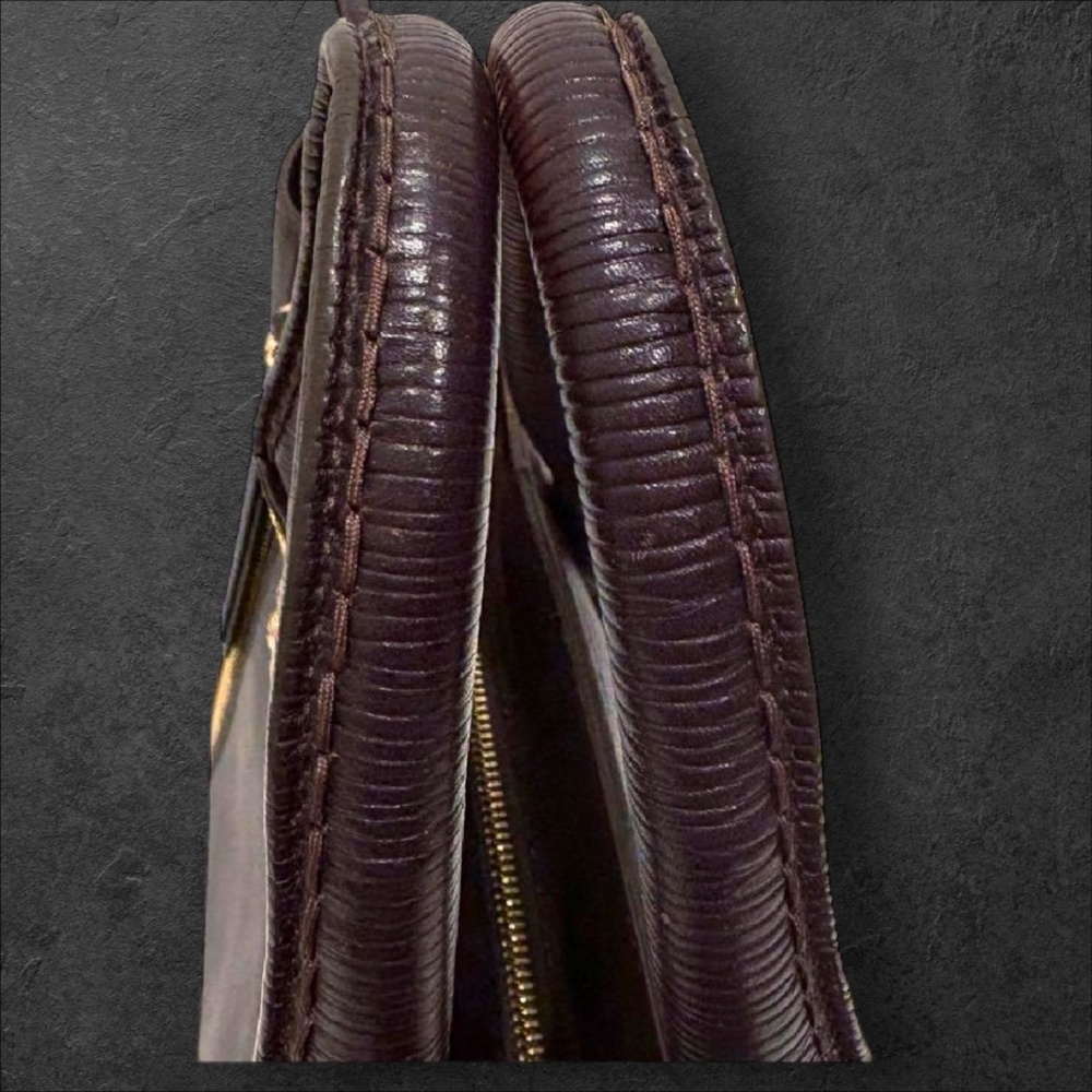 Henri Bendel West 57th Large Satchel in Eggplant Epi Leather - Picture 13 of 17